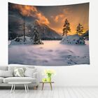 Quiet Mountain Snow Extra Large Tapestry Wall Hanging Fabric Nature Background