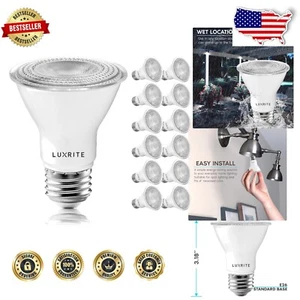 Reliable 12 Pack LED Spotlight Bulbs, Dimmable & Wet Rated, 5000K Bright Light - Picture 1 of 8