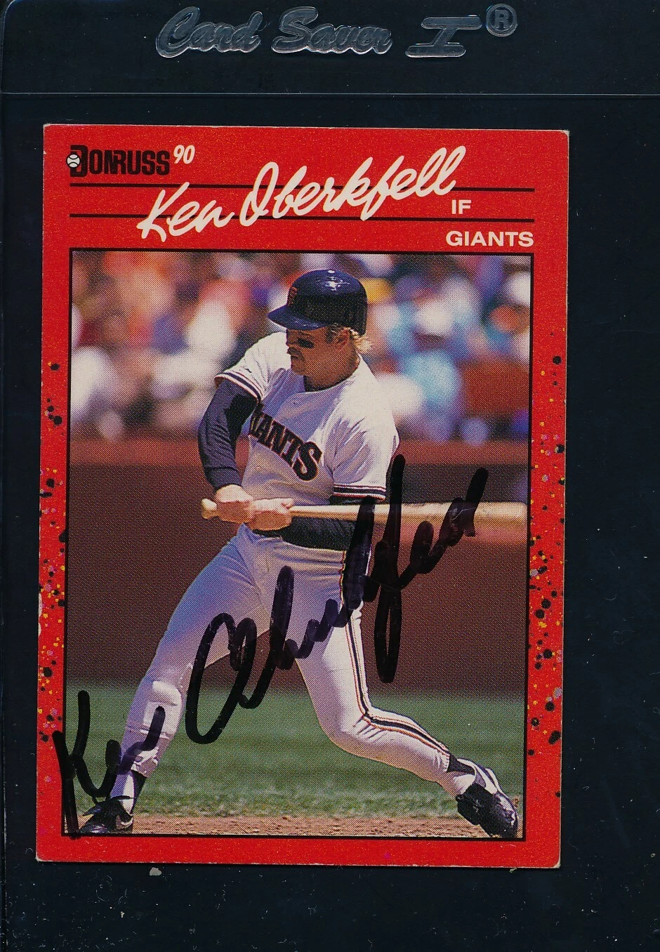 1990 Donruss #494 Ken Oberkfell Giants Signed Auto *38617
