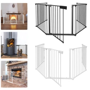 Absperrgitter Türschutzgitter Kaminschutzgitter Ofenschutzgitter Schwarz/Weiß - Bild 1 von 16