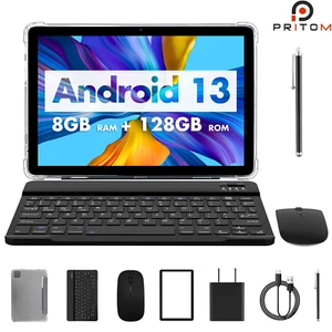 PRITOM 10inch Android 13 Octa-Core Tablet PC 5G Wifi 8(4+4)GB RAM 128GB ROM Game - Picture 1 of 9