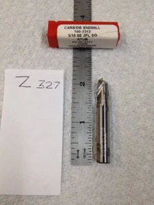 1 FRESA DE EXTREMO DE CARBURO HTC 5/16" DIÁMETRO NUEVA. 100-2312. 2 FL STUB.  LOC 1/2" [Z327] - Imagen 1 de 3