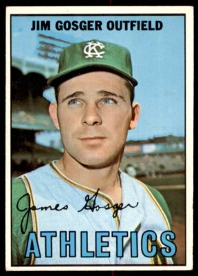1967 TOPPS JIM GOSGER KANSAS CITY ATHLETICS #17 - Image 1 of 2