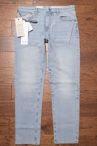 Armani Exchange $170 A|X J13 Men's Slim Fit Light Blue Stretch Cotton Jeans 38R - Picture 1 of 15