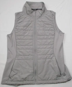 Nike Vest Womens Medium Gray Essential Thermore Quilted Puffer Running Jacket - Picture 1 of 4
