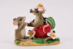 Charming Tails Apple Of My Eye 89/110  Fitz and Floyd Mouse Figurine SIGNED - Picture 1 of 7