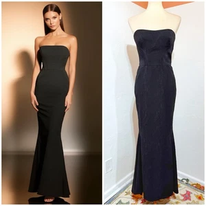 NWOT Zac Posen Black Couture Maxi Textured Gown Mermaid Bodycon Gala Dress Sz 6 - Picture 1 of 10