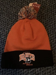 Buffalo Braves knit pom cuffed beanie knit hat Basketball Mitchell Ness Orange - Picture 1 of 7