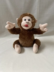 Moving & Noise Monkey Brown Stuffed Plush Soft Toy Teddy Bear 12" Moves Arms - Picture 1 of 11