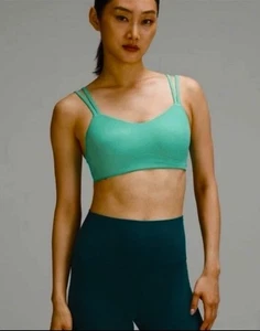 Lululemon Like A Cloud grüner Sport-BH 68 $ - Größe 10 - geformte Cups - gebraucht, in einwandfreiem Zustand - Bild 1 von 13