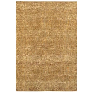 Gold Solid Single-Color Borderless Gradient Runner 8033R - Aprx 2' 3" x 8' - Picture 1 of 1