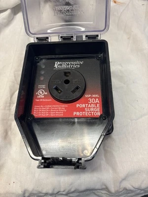 Progressive Industries 30AMP Portable RV Smart Surge Protector SSP-30XL w Cover - Image 1 of 4