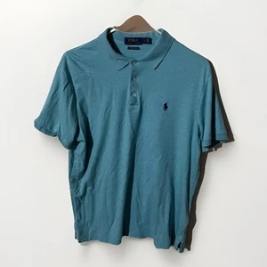 RALPH LAUREN Polo Shirt - Size Large - Teal - Great Condition - Men’s Custom - Imagen 1 de 4