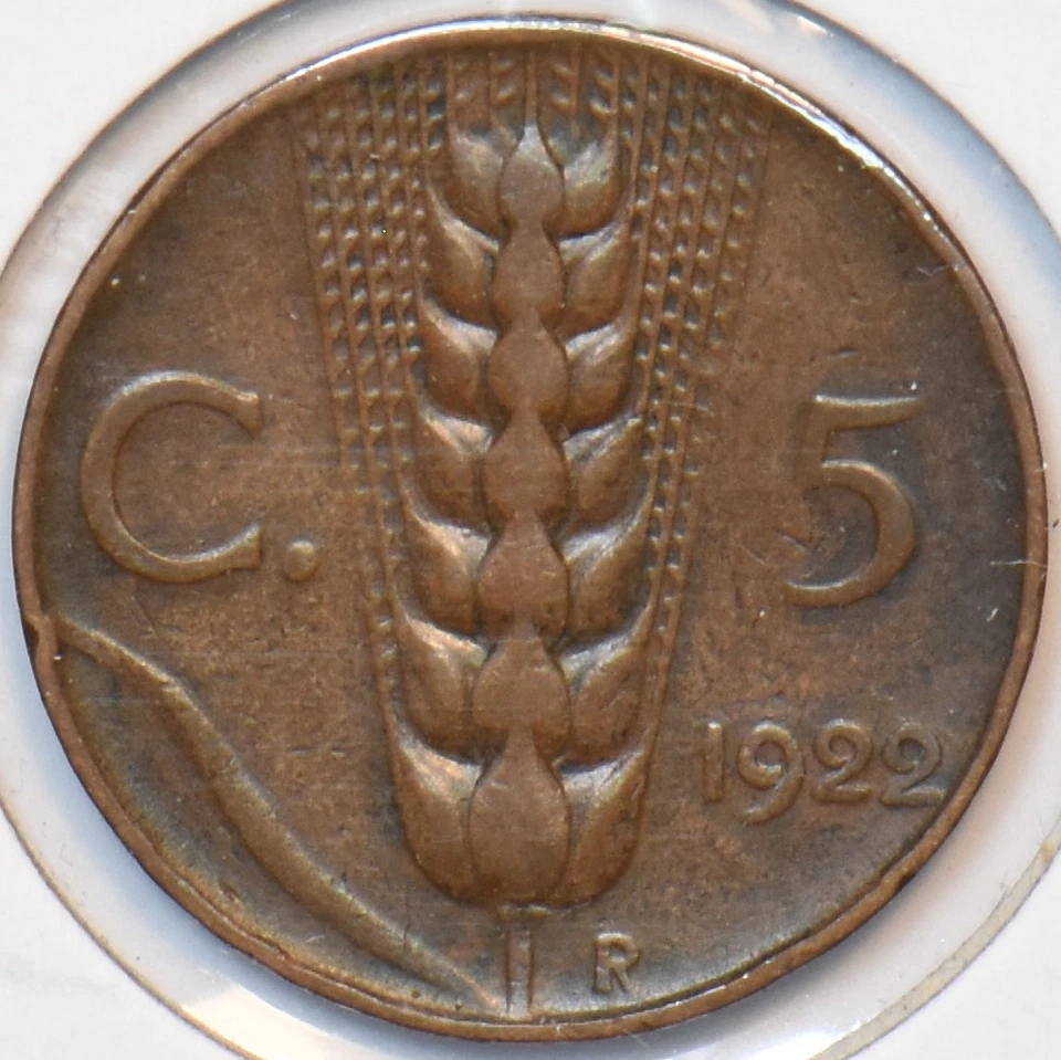 意大利 1922 5 Centesimi 194190 联合发货 — 第 1/2 张图片