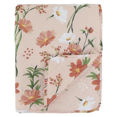 Chic Antique Quilt Aix Flores Rosa Patrón 180x130 CM Algodón Colcha - Imagen 1 de 4