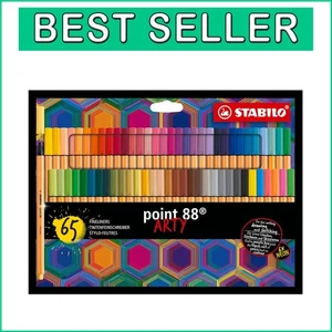 All-in-One STABILO Fineliner Point 88 ARTY - 65 Color Set for Artists & Students - Picture 1 of 10
