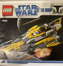 Lego Star Wars Set 7669 Anakin's Jedi Starfighter Instruction- Manual only-