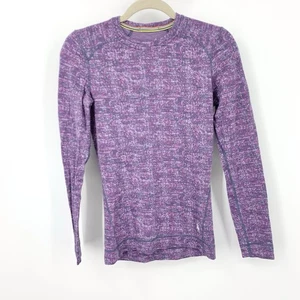 Smartwool Women Size Small Shirt Long Sleeve Top Base Layer Merino Wool Purple - Picture 1 of 8