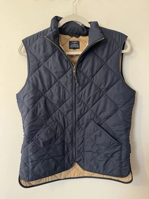 J. Crew Men’s Preppy Quilted Zip-up Navy Blue Walker Layering Vest S EUC - Image 1 of 3