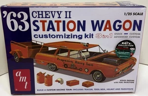 AMT All New Tooling 1963 Chevy II Nova Station Wagon 3 in 1 Kit Sealed - Picture 1 of 1