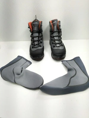 Simms Freestone Fishing Wading Boots Rubber Vibram Sole Men 9 Women 11 Lead NEW - Image 1 of 4