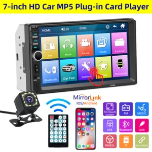 7"Pantalla Radio 2 Din Para Carro Auto Con Cámara De Reversa Retroceso Bluetooth - Imagen 1 de 26