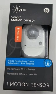 GE 93105005 CYNC Smart Wire-Free Motion Sensor - White - CWLMSONNWW1/ST1P - Picture 1 of 6