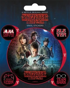 Vinyl Sticker / Aufkleber-Set STRANGER THINGS - One Sheet 1x groß 4xklein PS7423 - Picture 1 of 1