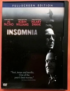 Insomnia DVD Region 1 Al Pacino Robin Williams Hilary Swank Dooley Brazeau Nolan - Picture 1 of 3