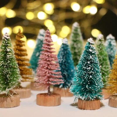 12PC Artificial Miniature Christmas Tree Mini Crafts for Children Girl Boys Xmas - Image 1 of 4
