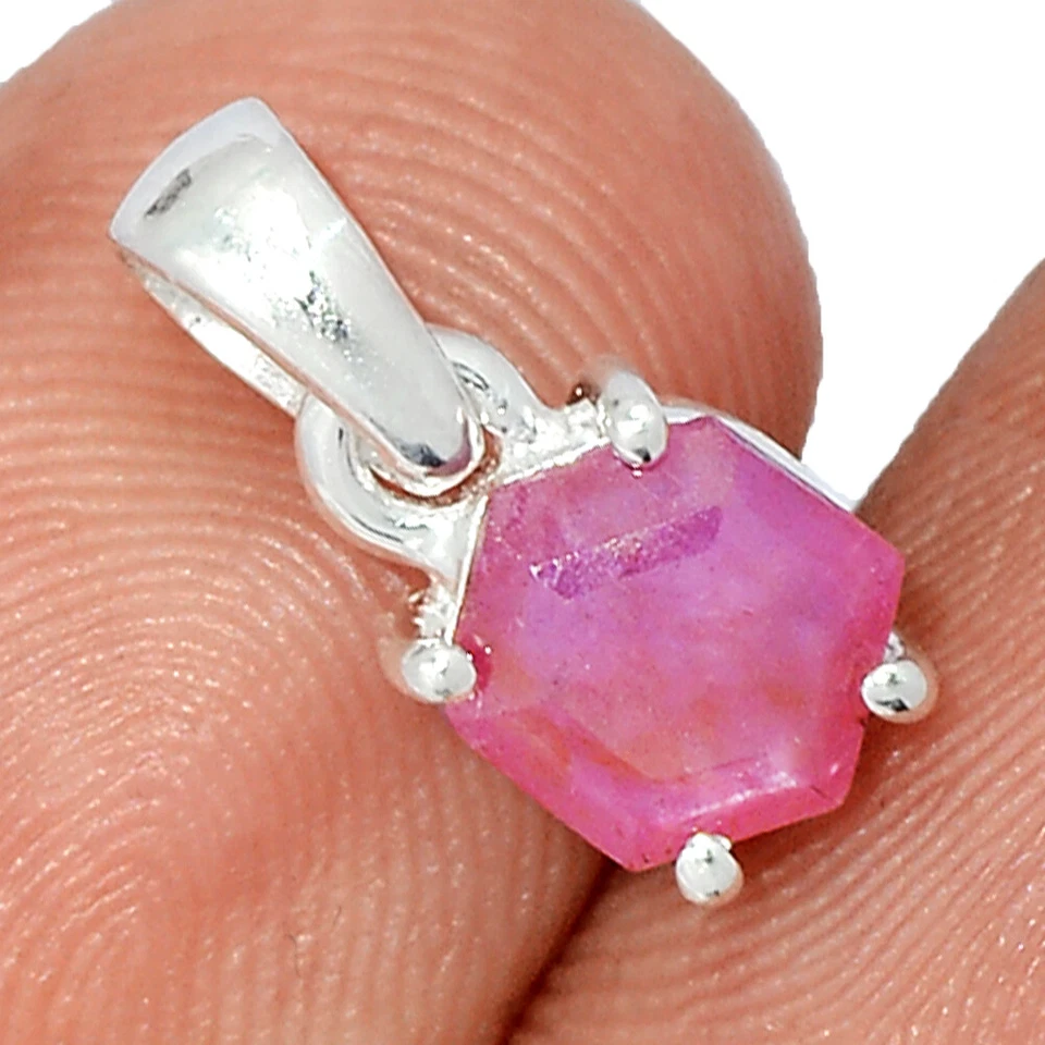 Colgante de plata de ley 925 estalactita rubí natural raro CP55309 Foto 1 de 1