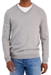 Neu Herren Club Room Öko-Tex Merinowollmischung V-Ausschnitt Smoke Pullover Sweater L - Bild 1 von 2