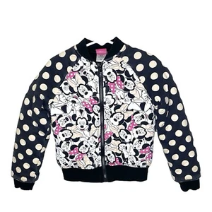 Disney Minnie Mouse Allover Print Polka Dot Coat Size 6 - Picture 1 of 6