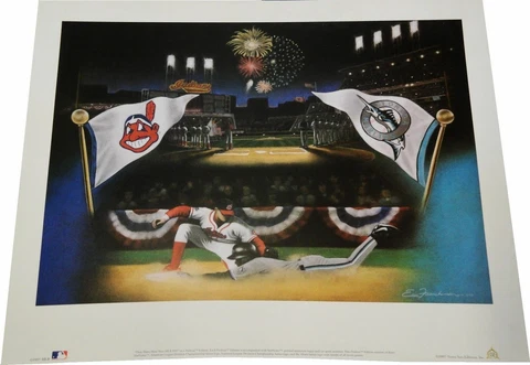 Florida Marlins Vs Cleveland Indians 18x24 Poster Photo Unsigned Brand New Cover