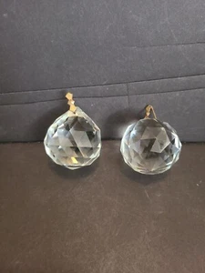 Prismas redondos de cristal vintage para araña de 1,5"" de diámetro - Imagen 1 de 6