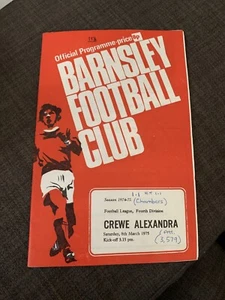 1974/75 Barnsley V Crewe Alexandra Football/Soccer Programme - Picture 1 of 3
