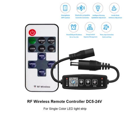 LED strip controller 11key APP Button Remote control For Single color Tape Light - Image 1 of 4