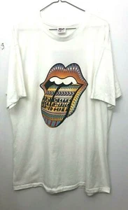 Camiseta Rolling Stones Bridges to Babylon Tour 1997 Blanca Vintage XL Usada - Imagen 1 de 8