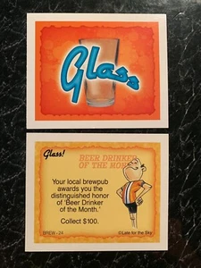 Monopoly  BREWOPOLY  Glass Card   BEER DRINKER OF THE MONTH   Card # 24 - Picture 1 of 2