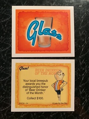 Monopoly  BREWOPOLY  Glass Card   BEER DRINKER OF THE MONTH   Card # 24 - Image 1 of 2