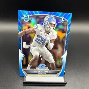 2022 Bowman Chrome U #75 Tony Grimes Blue /199 North Carolina Tarheels - Picture 1 of 2