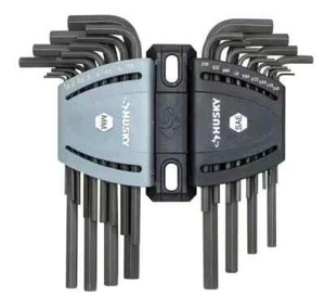 SAE Metric Long Arm Hex Key Set (26-Piece) Alloy Steel Allen Wrench - Picture 1 of 6