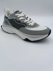 Kappa Unisex Grey White off Green Faded Round Toe Lace Up Sneaker AUTHENTIC 6PR0 - Picture 1 of 7