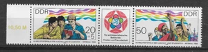 GERMANY , DDR , 1985 , YOUTH & STUDENT FESTIVAL , STRIP OF 2 STAMPS PERF , MNH - Picture 1 of 1