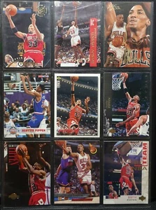 Scottie Pippen Pack 21 NBA Cards - Upper Deck, Fleer, Topps, NBA Hoops, Skybox - Bild 1 von 6