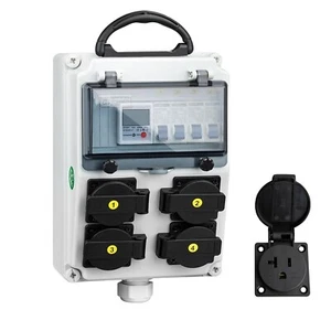 Electrical Breaker Socket Power Distribution Box,110V 80A-NEMA 5-20 for sites - Picture 1 of 11