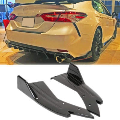 Black For Toyota Camry Corolla /S Rear Side Splitter Corner Apron Spat Diffuser Foto 1 de 4