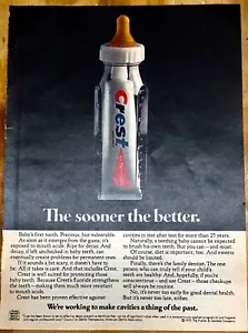 Vintage 1979 CREST Toothpaste Print Advertisement~ The Sooner The Better - Picture 1 of 1