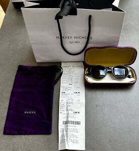 Gucci Women’s Sunglasses Acetate Round Style 896505 Black & Grey