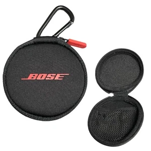 Genuine OEM Bose SoundSport Pulse Replacement Soft Round Zipper Case (Black Red) - Picture 1 of 1